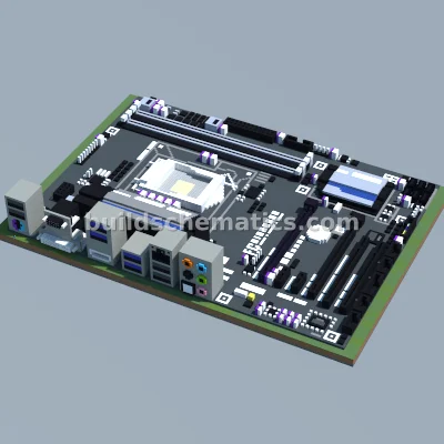 Gigabyte Intel H87-D3H Motherboard Pixel Art