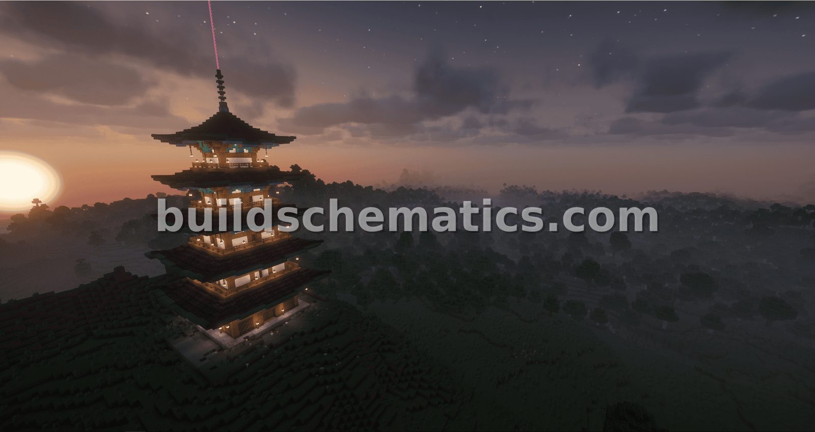 Japanese Style Temple Structure — view 2