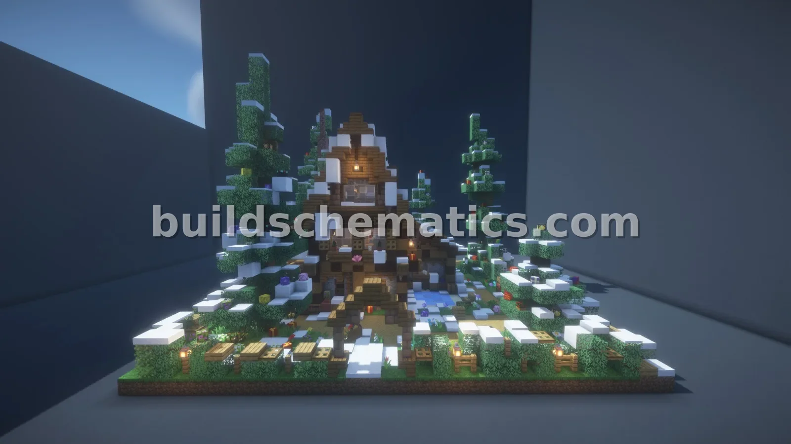 Christmas Winter Cabin Schematic — view 2