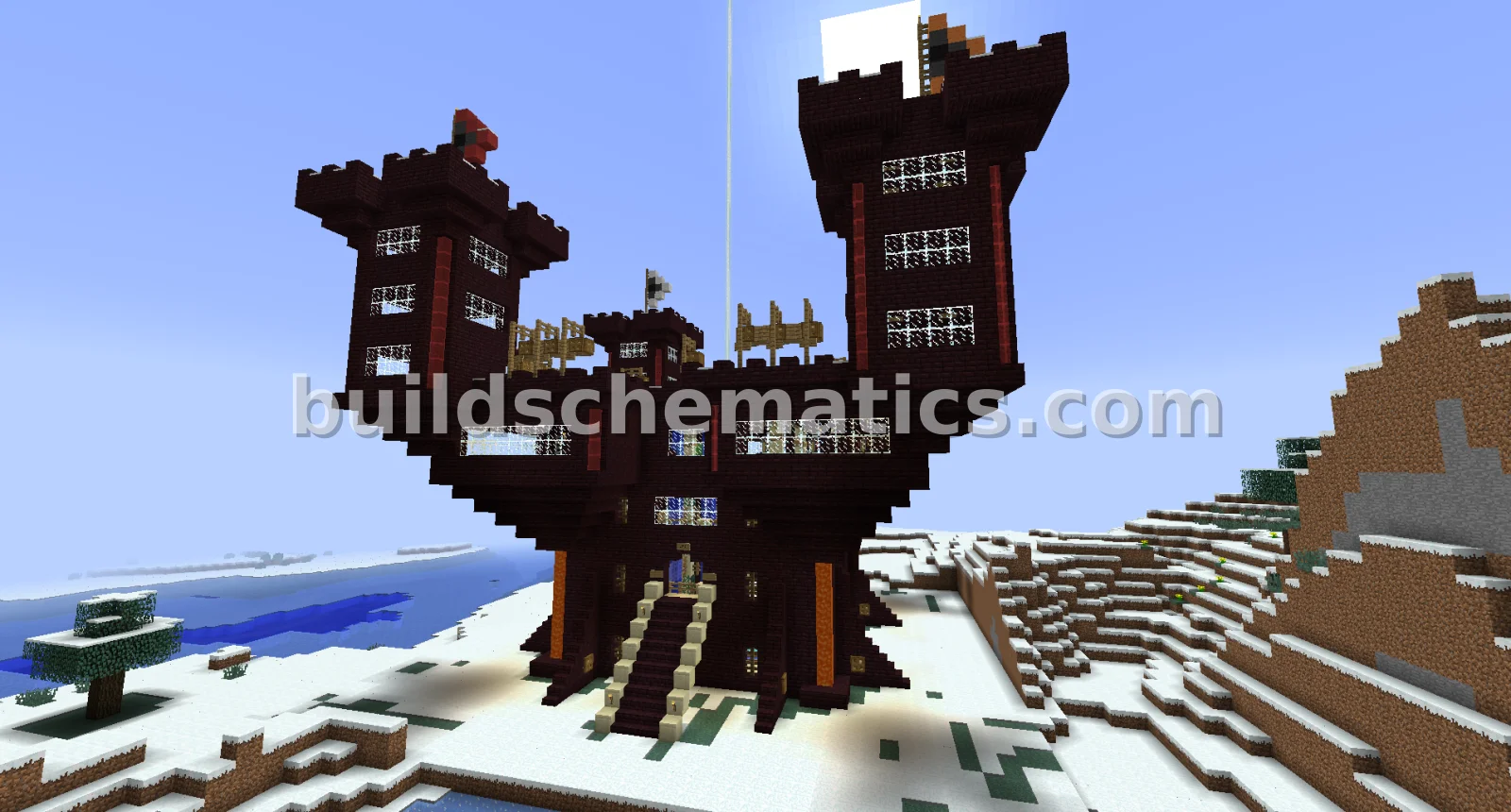 Netherbrick Fibonacci Castle with Beacon