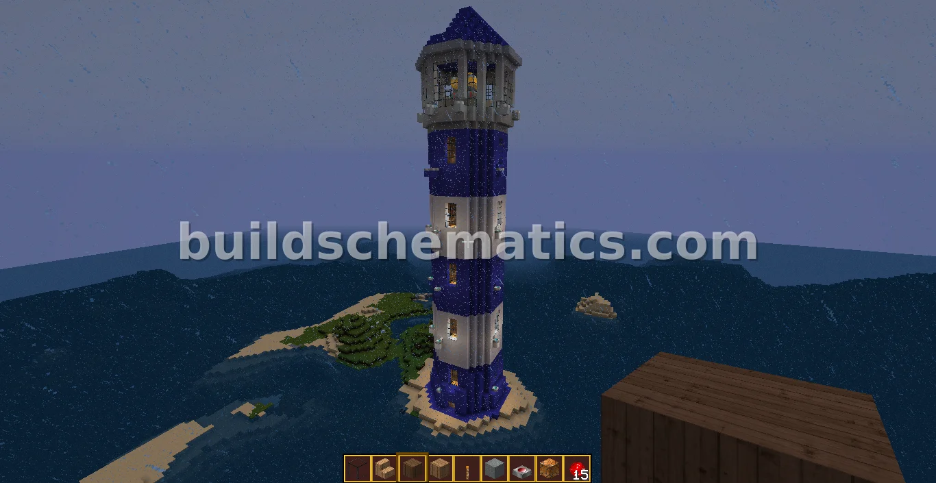 Blue And White Lighthouse Structure