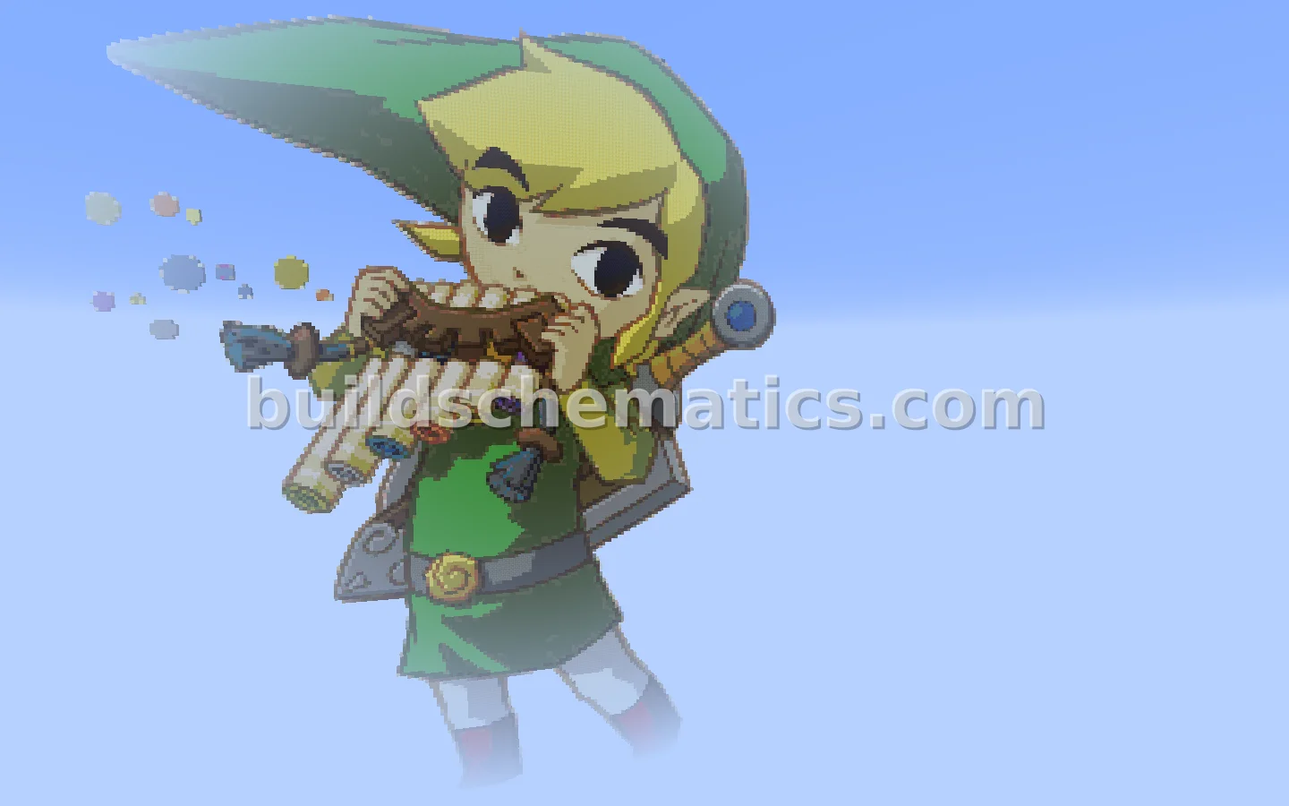 Zelda Spirit Tracks Link Pixel Art