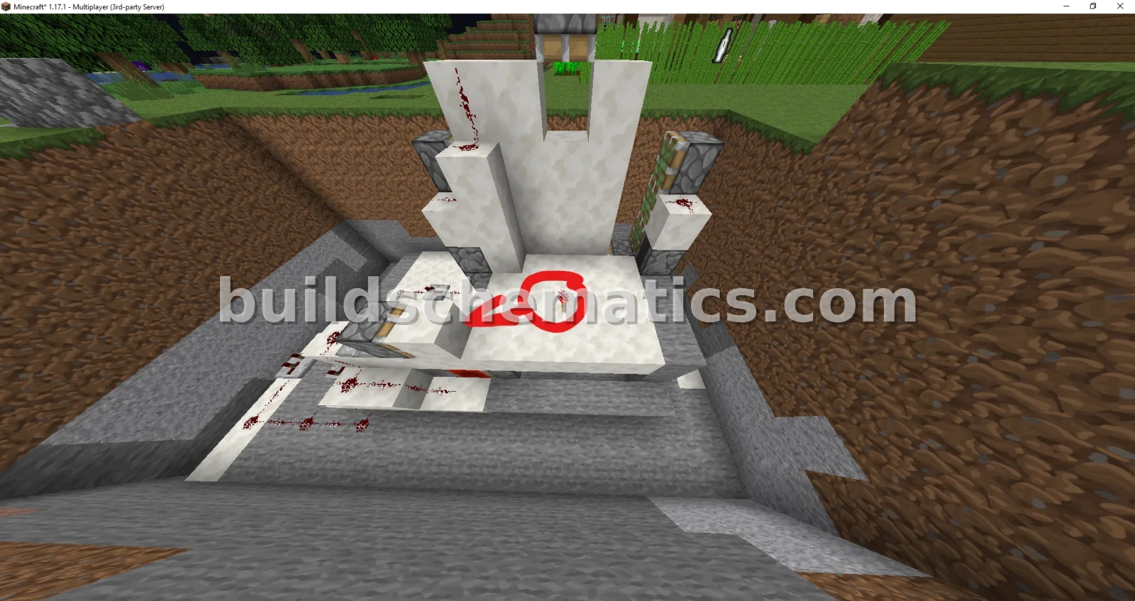 Compact 3x3 Redstone Piston Door