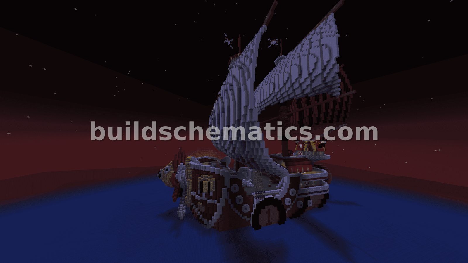 Thousand Sunny One Piece Ship Schematic — view 2