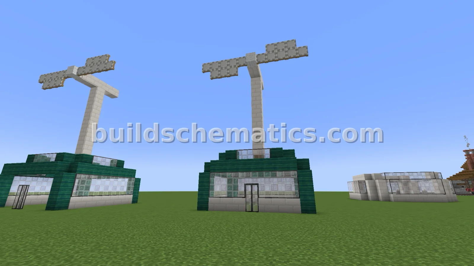 Small Windmill Farm With Power Source — view 2