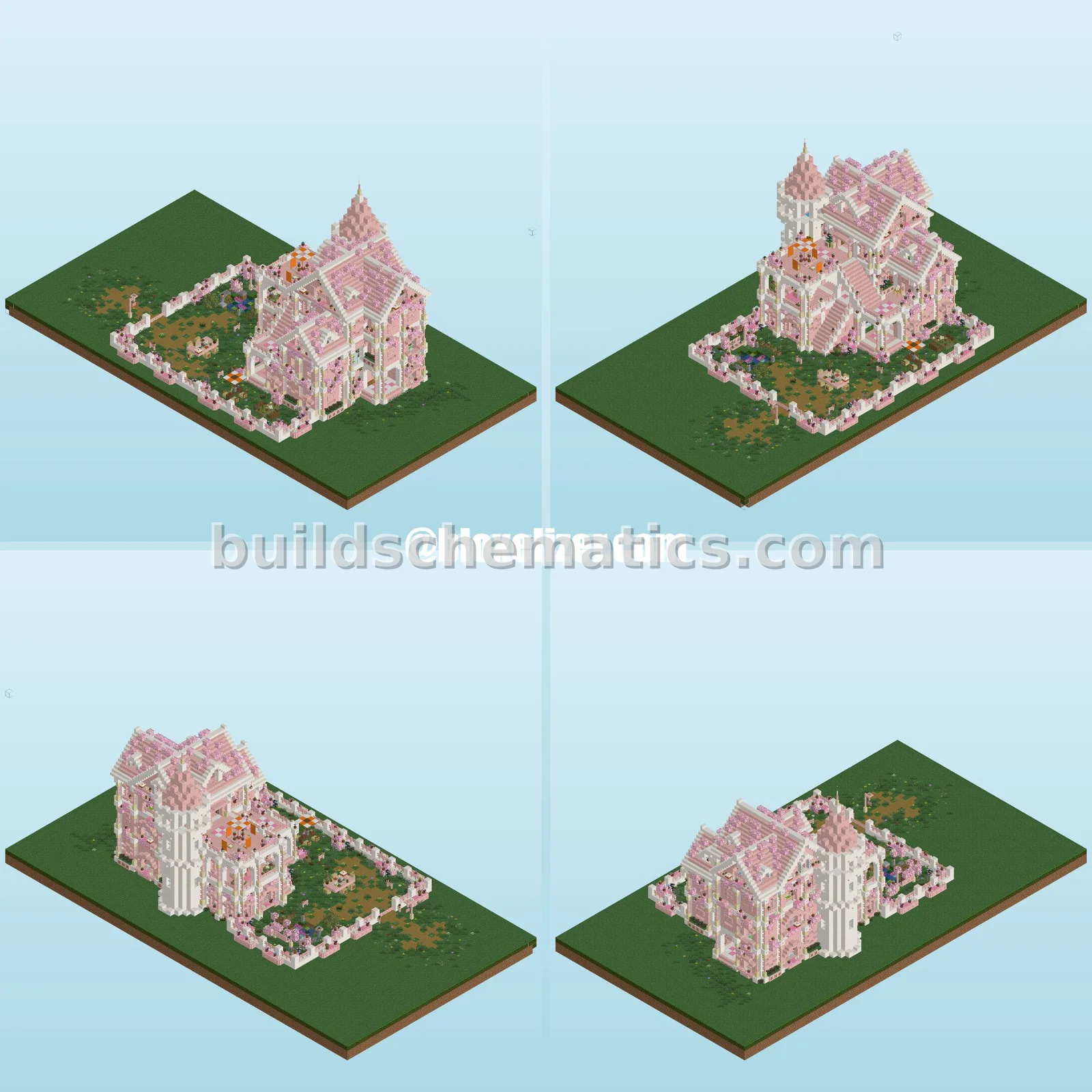 Pretty Pink Minecraft House
