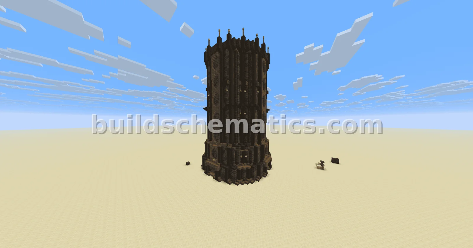 Medieval Tower With Sugar Cane Farm — view 4