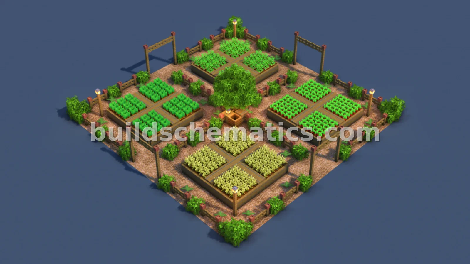 Simple Functional Garden With Orchard