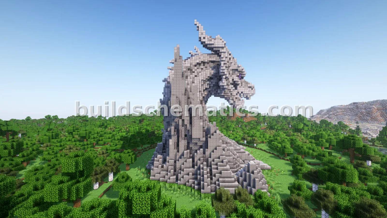 Nether Dragon Portal Statue Build — view 2
