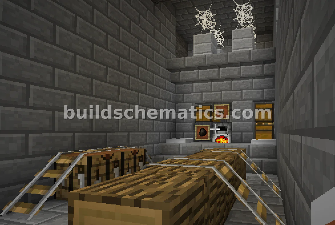 Industrial Iron Farm with Charcoal Generators — view 2
