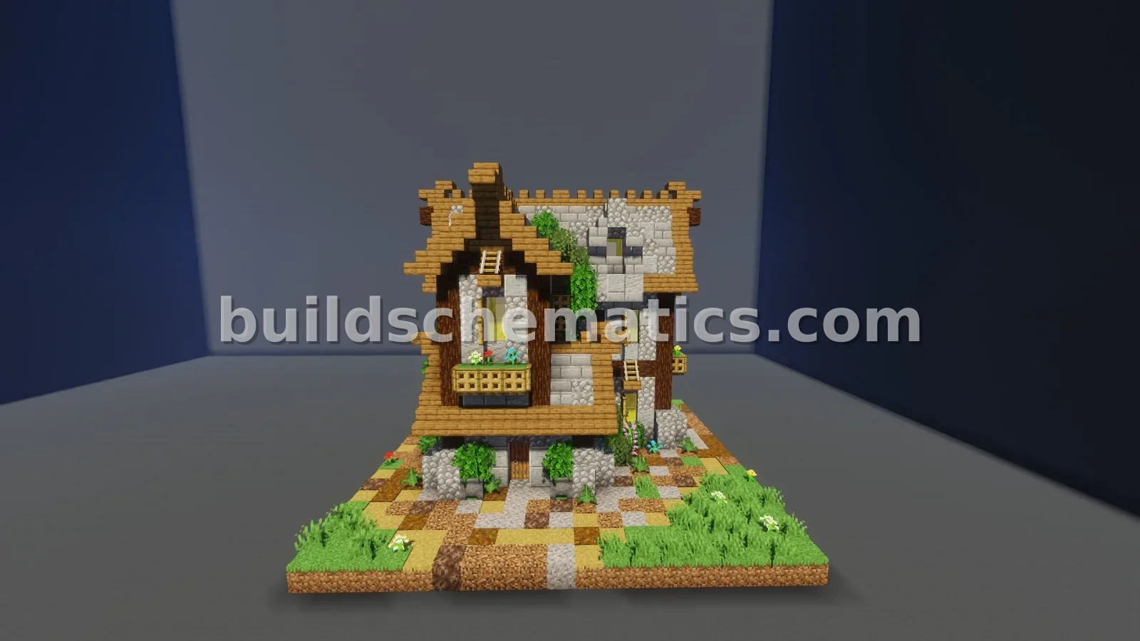 Cozy Medieval House for Two Players Schematic — view 4