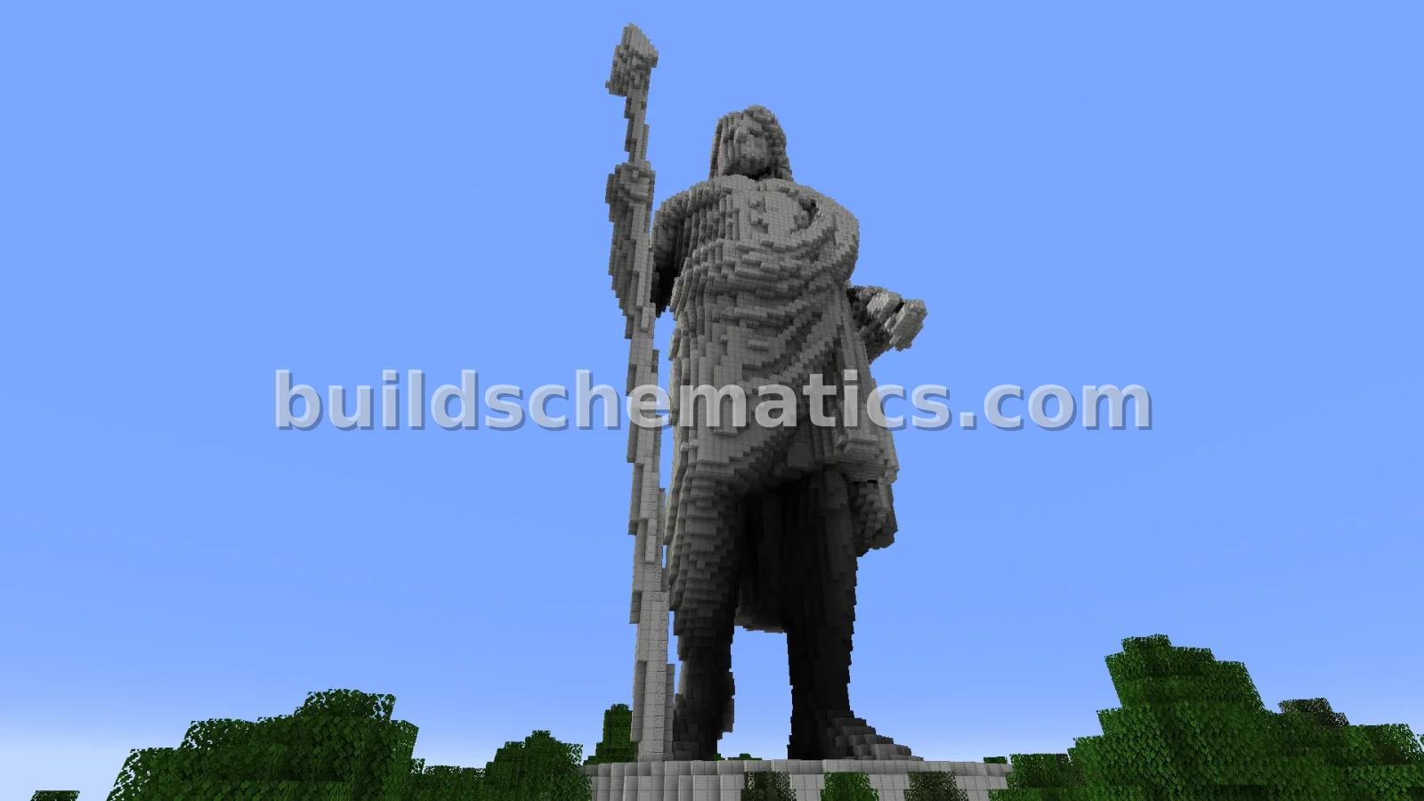 Greek God Statue - Monumental Minecraft Build — view 4