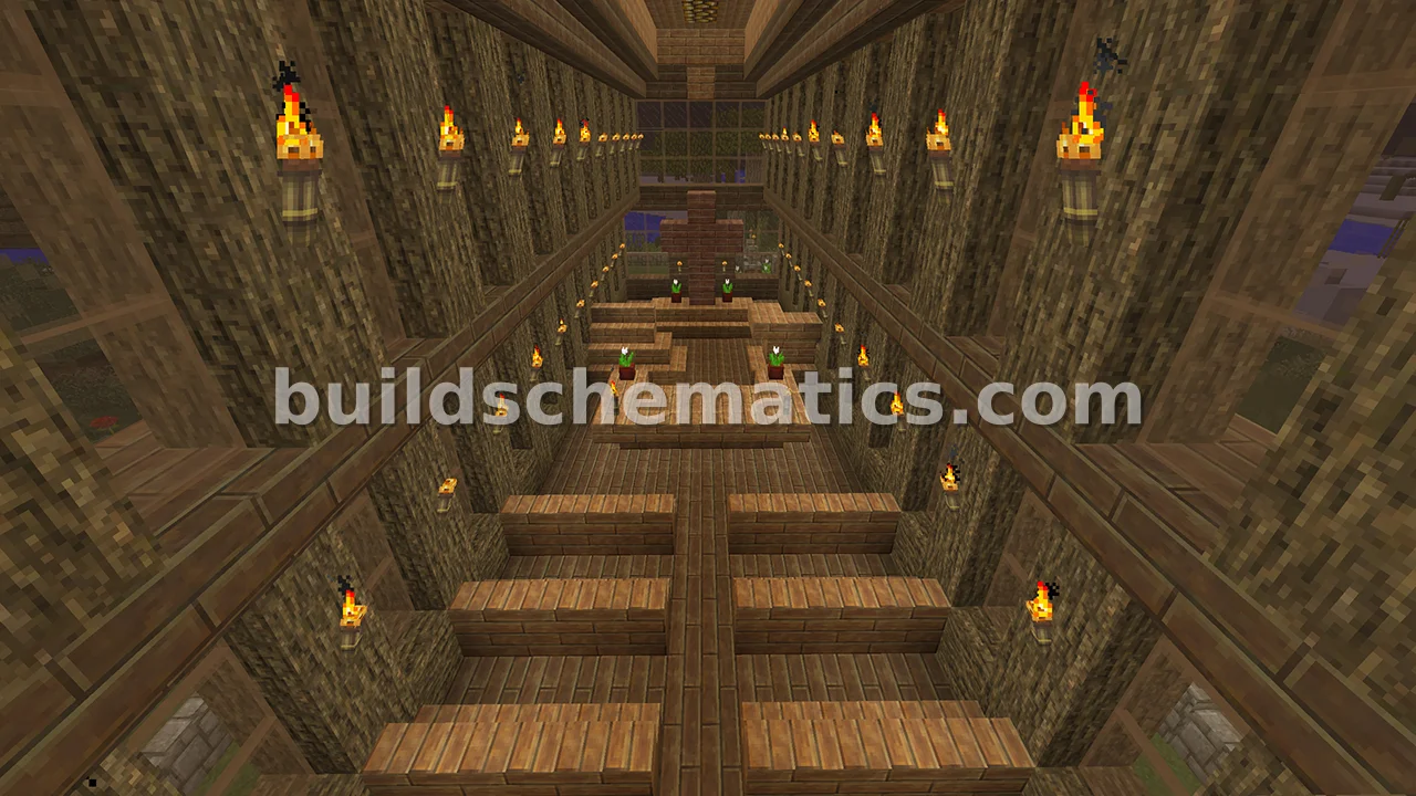 Medieval Village Church with Graveyard — view 2