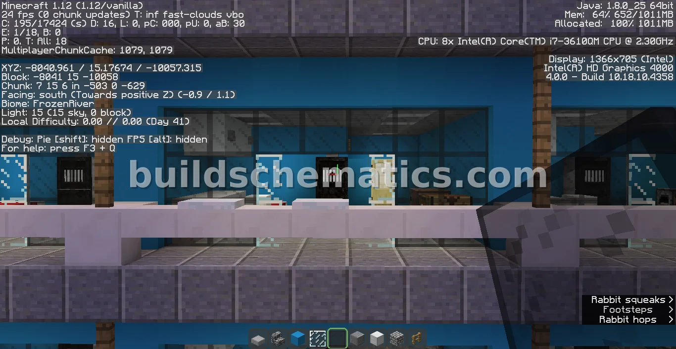 Blue Minecraftdinium House — view 4
