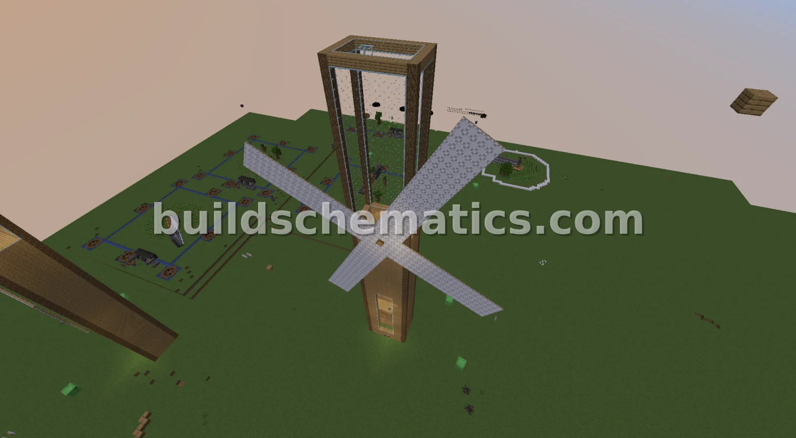 Massive Spinning Windmill Structure