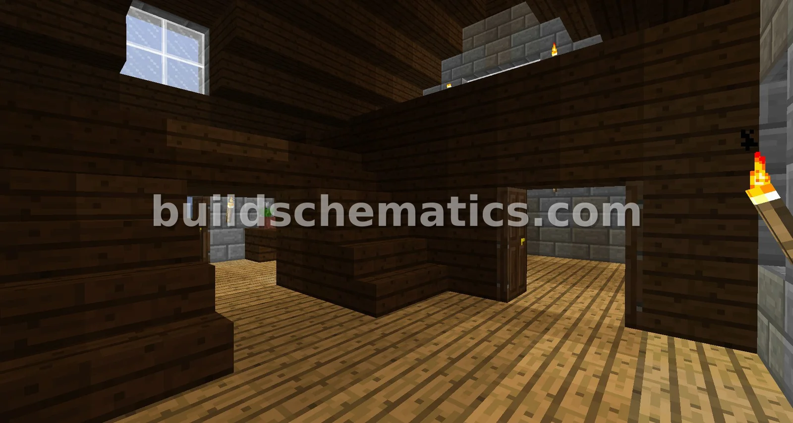 Survival House with Stone and Oak — view 3