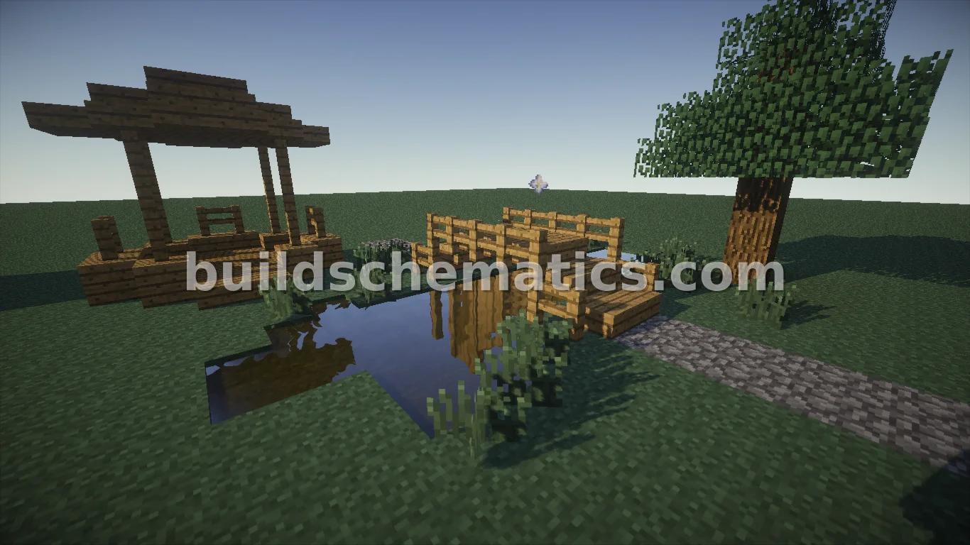 Rustic Stone Garden Bridge