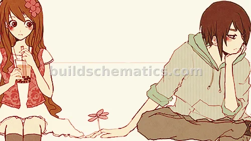 Boy and Girl with Flower