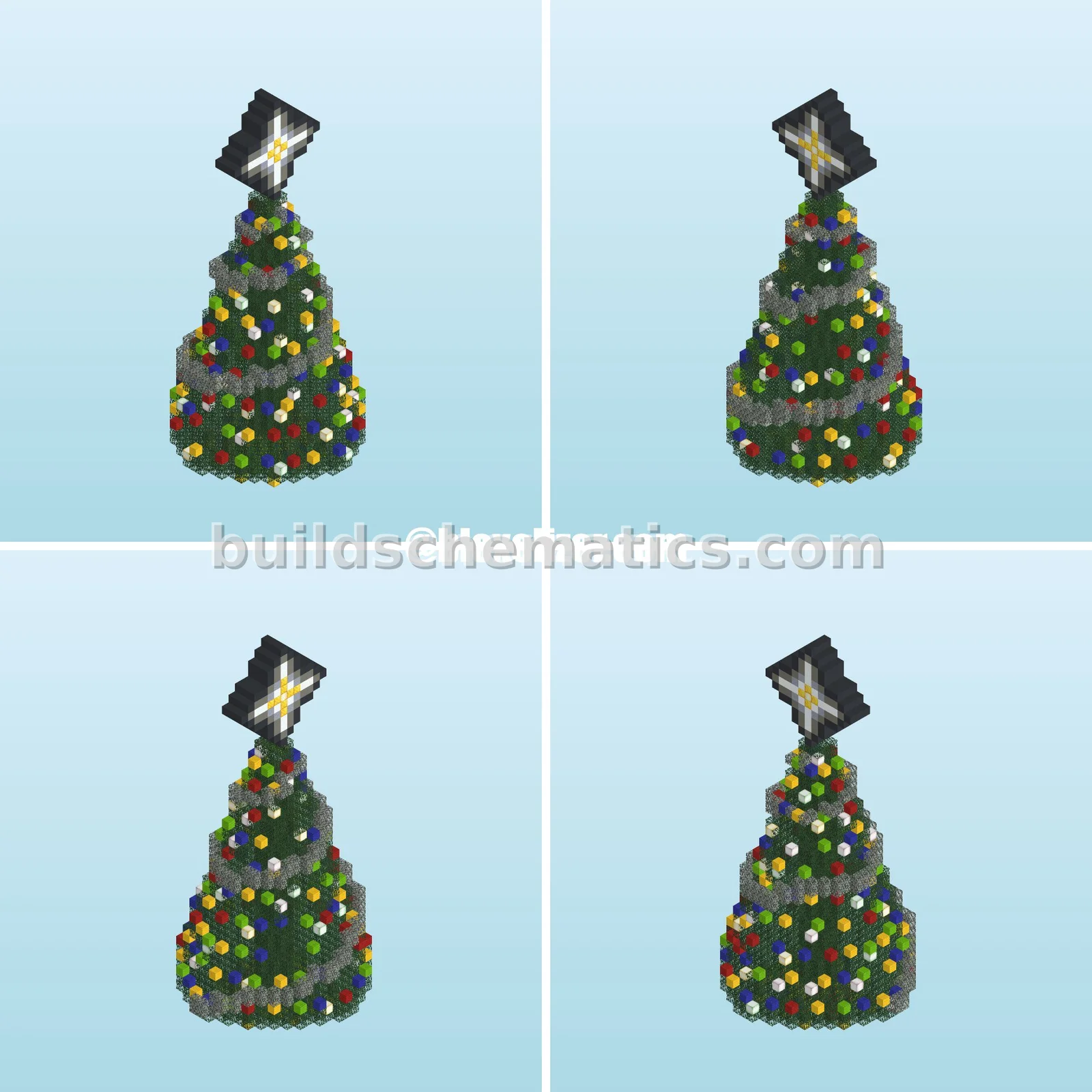 Large Christmas Tree with Nether Star