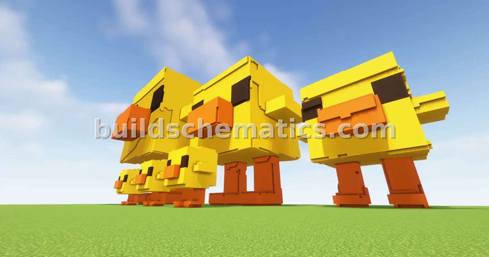 Baby Chicken Pack Statue Design — view 3