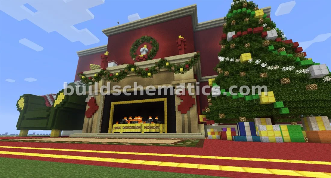 Christmas Fireplace Pixel Art