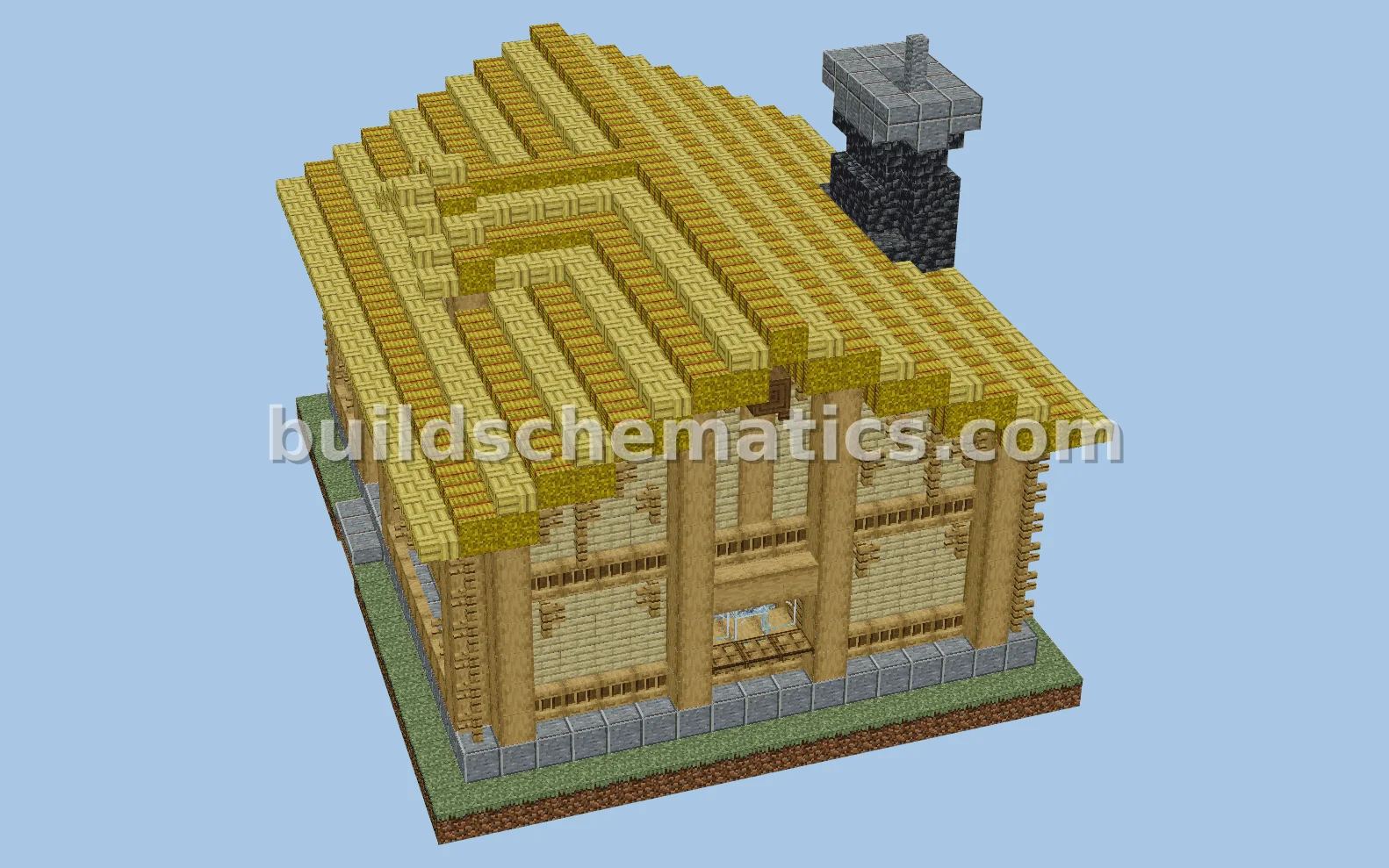 Rustic Hay Roof Farmhouse