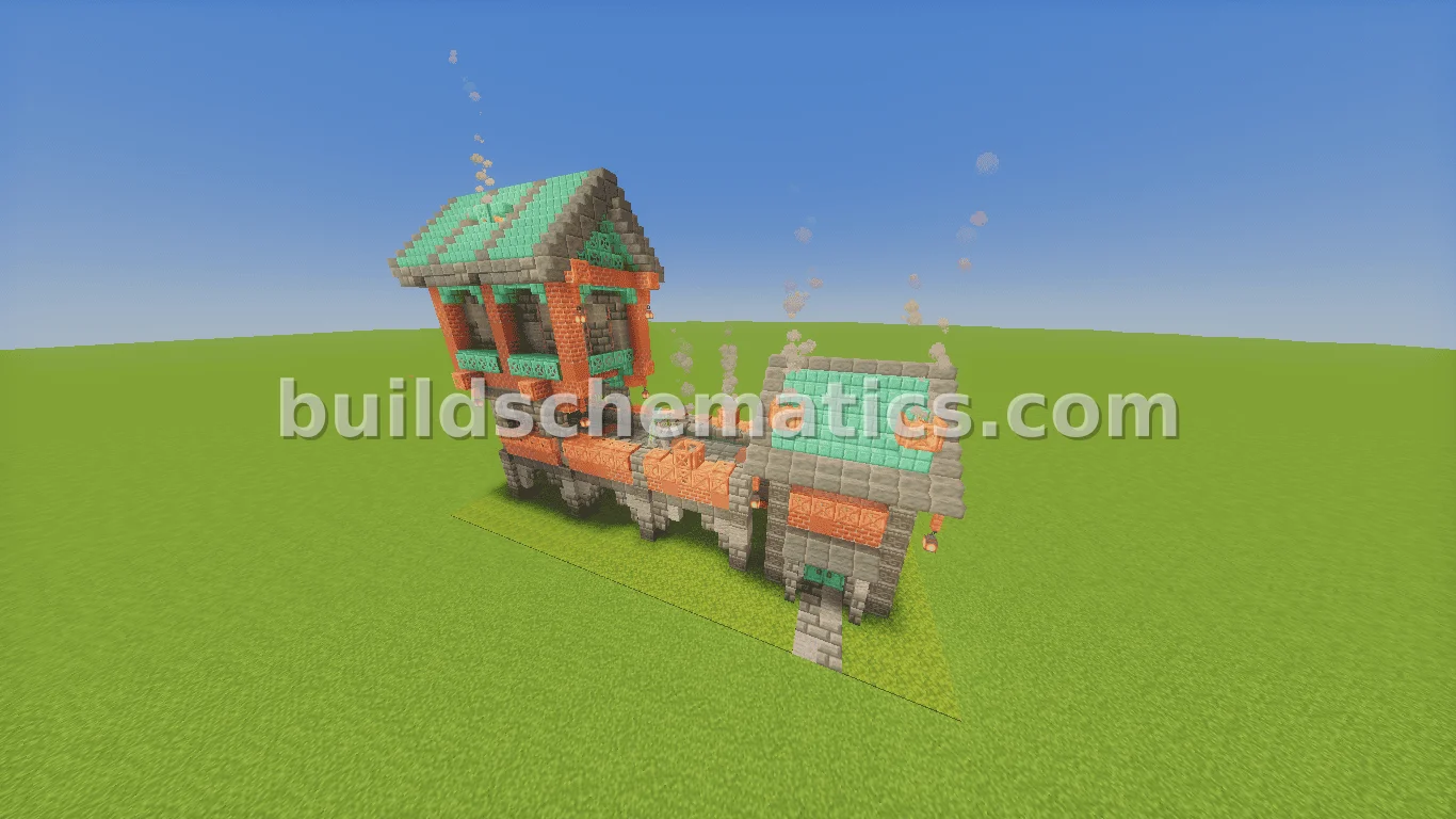 Steampunk Iron Farm with Storage System — view 3