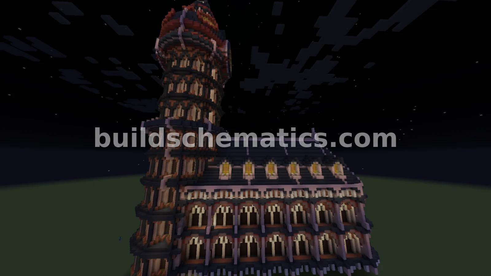 Dark Luminous Night Tower — view 4