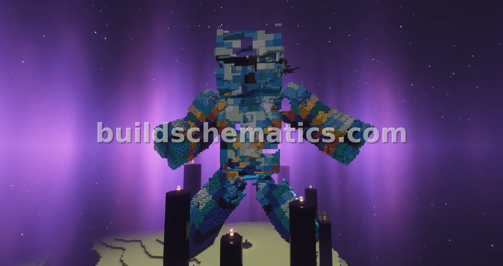 Minecraft Knight Skin Statue — view 2