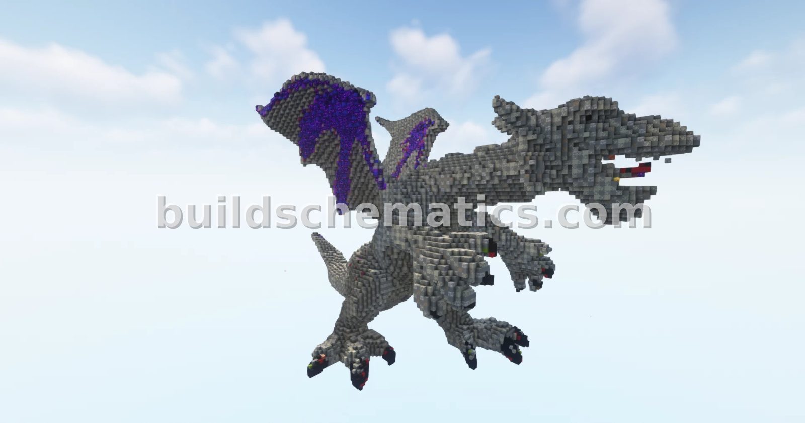 3D Dragon Spike Fantasy Structure Minecraft Schematic