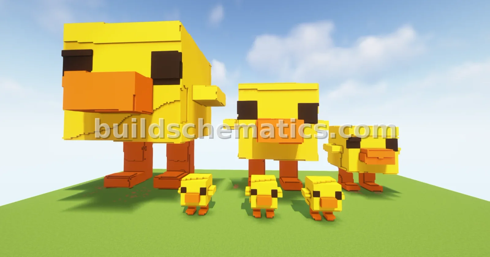 Baby Chicken Pack Statue Design