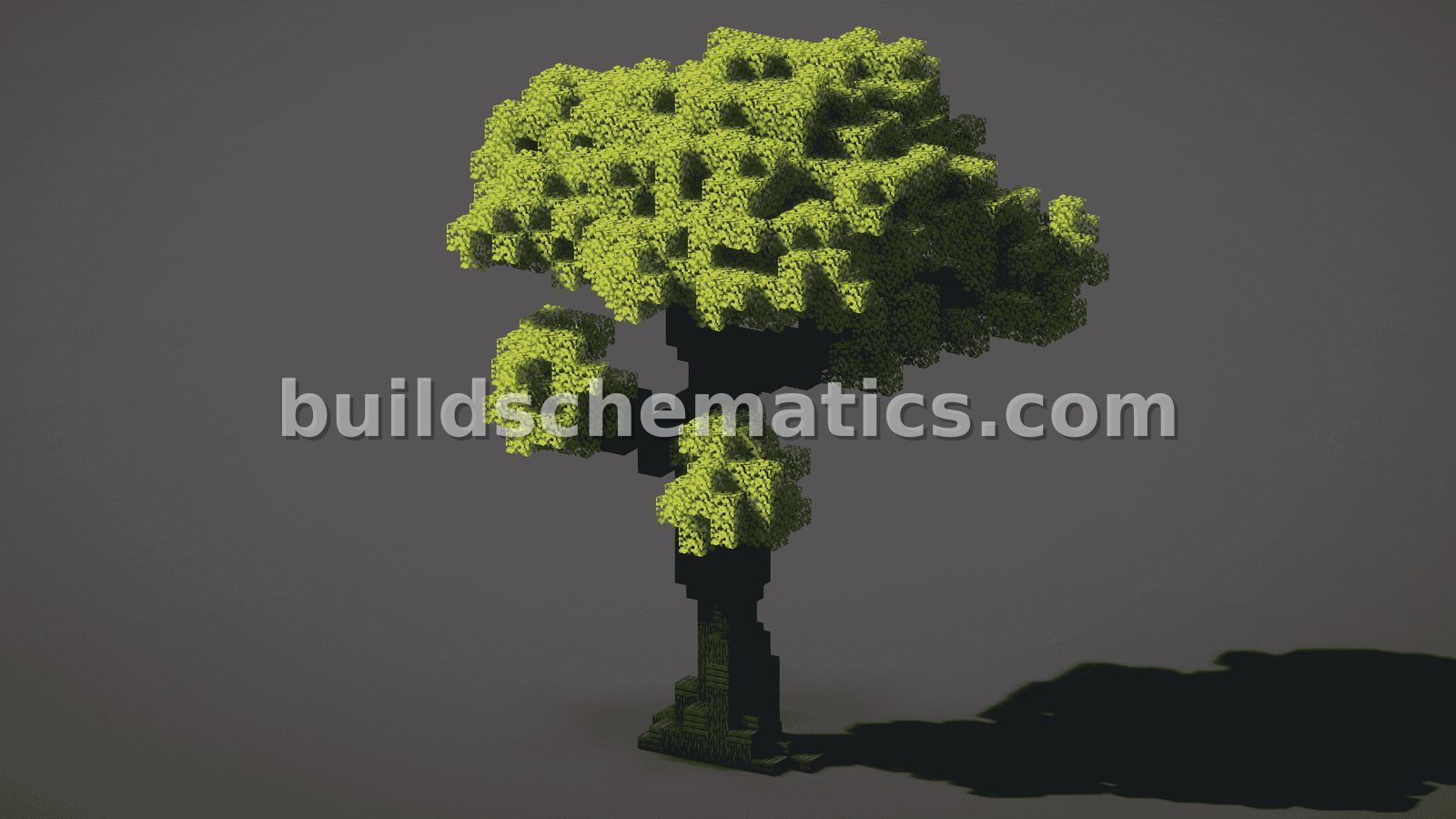 Detailed Large Custom Minecraft Tree Schematic