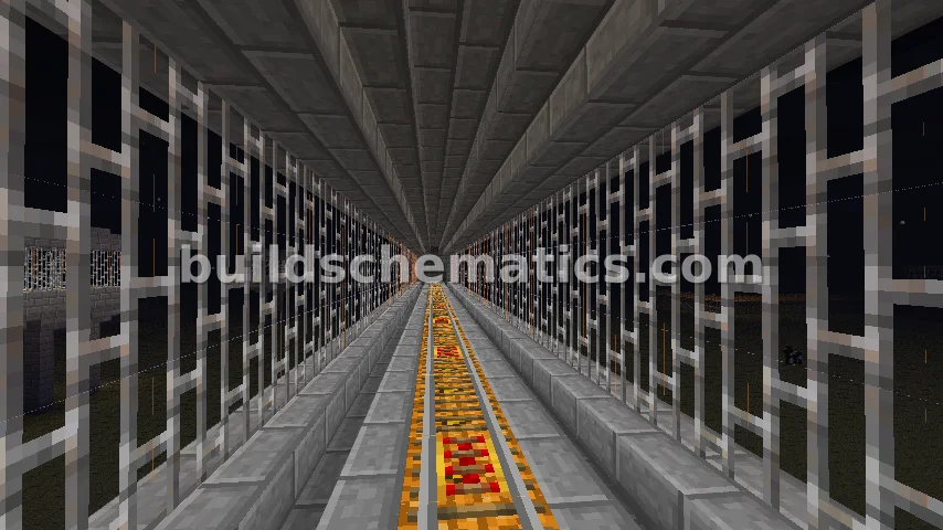 Advanced Minecart Bridge With Walls and Roof — view 3