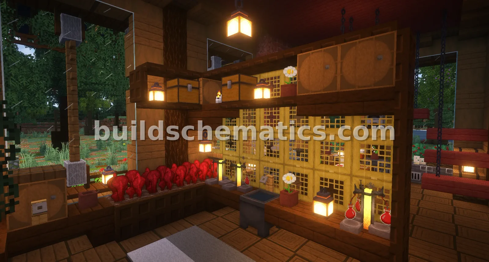 Survival Wooden Cabin Minecraft Build — view 3