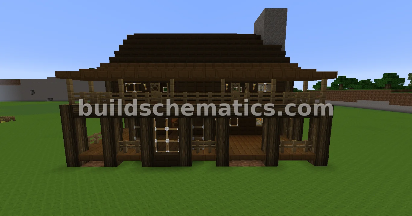 Rustic Wooden Farmhouse Lodge
