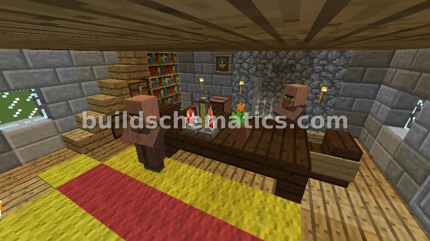 Medieval Blacksmith House With Villagers — view 2