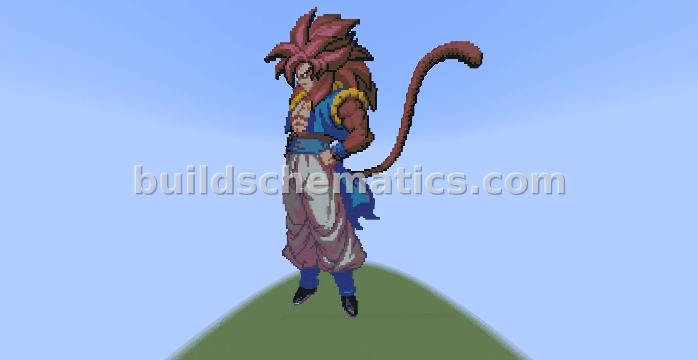 Gogeta SSJ4 Pixel Art