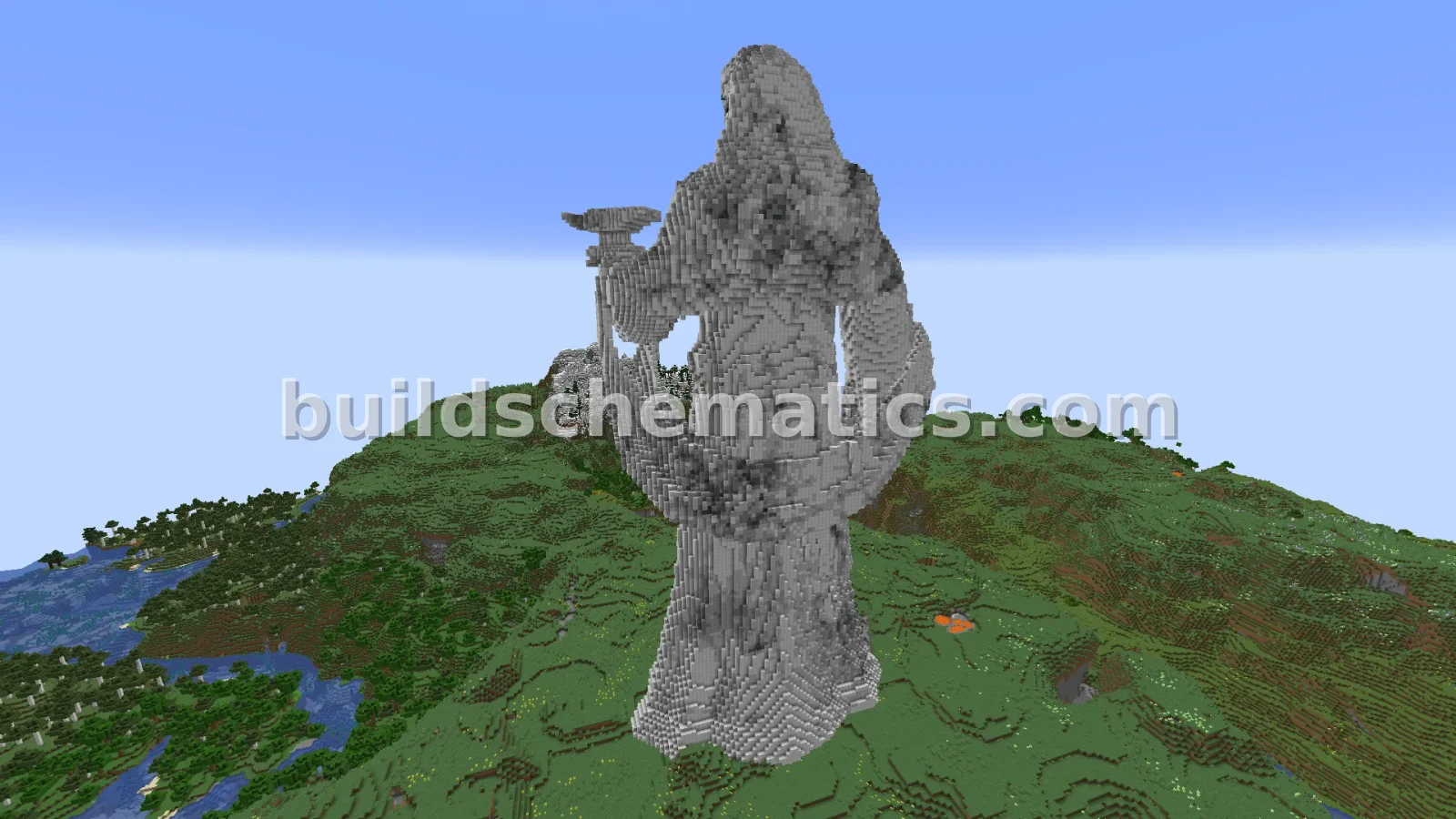 Zenithar Statue Minecraft Megabuild — view 4