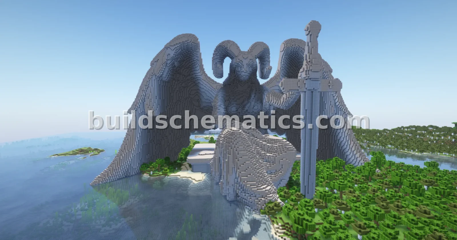 Fantasy Angry Angel Statue Build — view 3