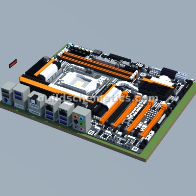 Gigabyte Z87X-OC Motherboard Pixel Art
