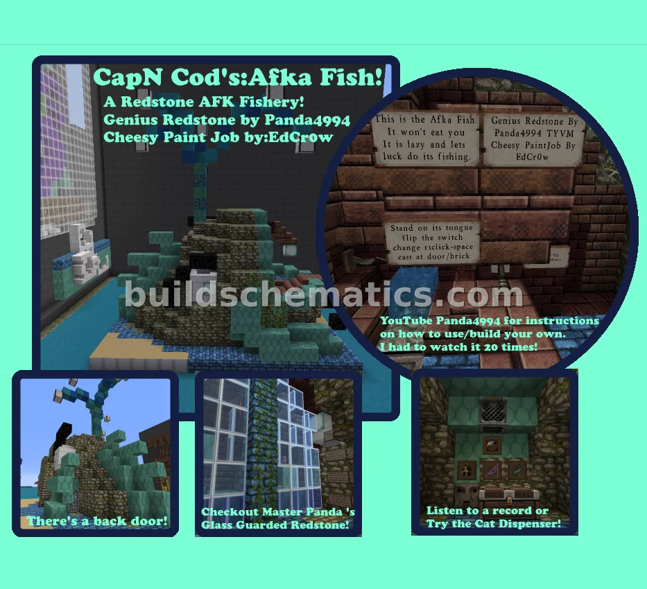 Automatic AFK Fish Farm Redstone Machine
