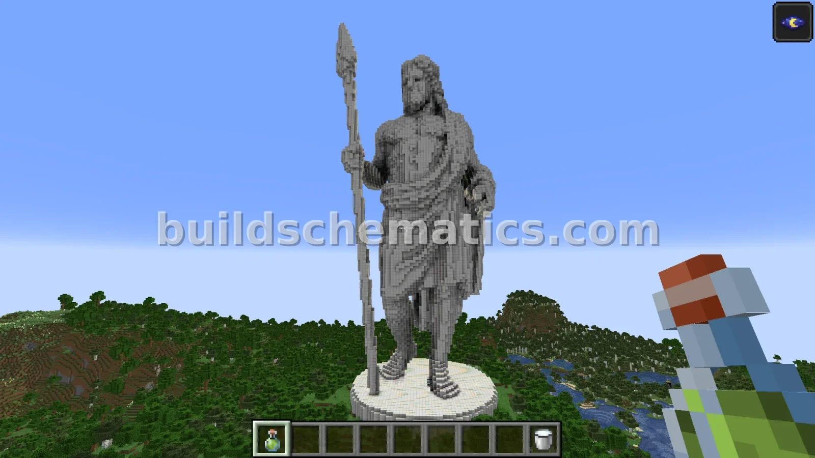 Greek God Statue - Monumental Minecraft Build — view 5