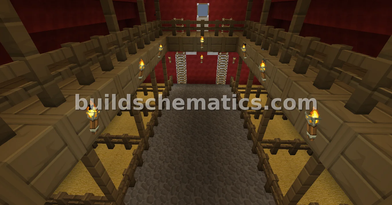 Red Barn with Ample Livestock Space — view 3