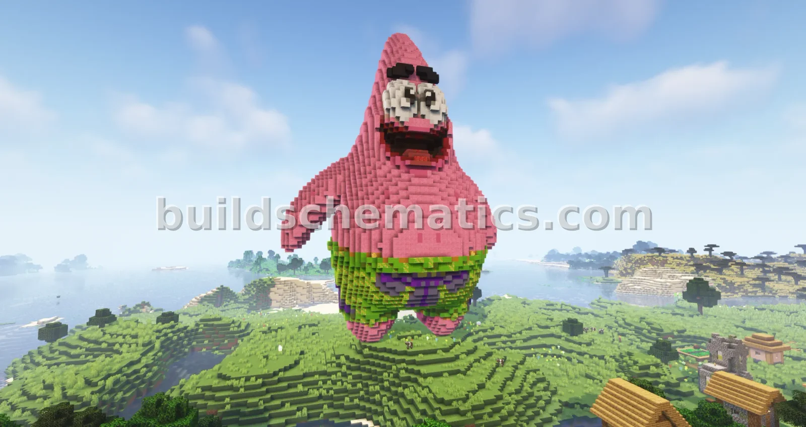 Patrick Statue Minecraft Build — view 2