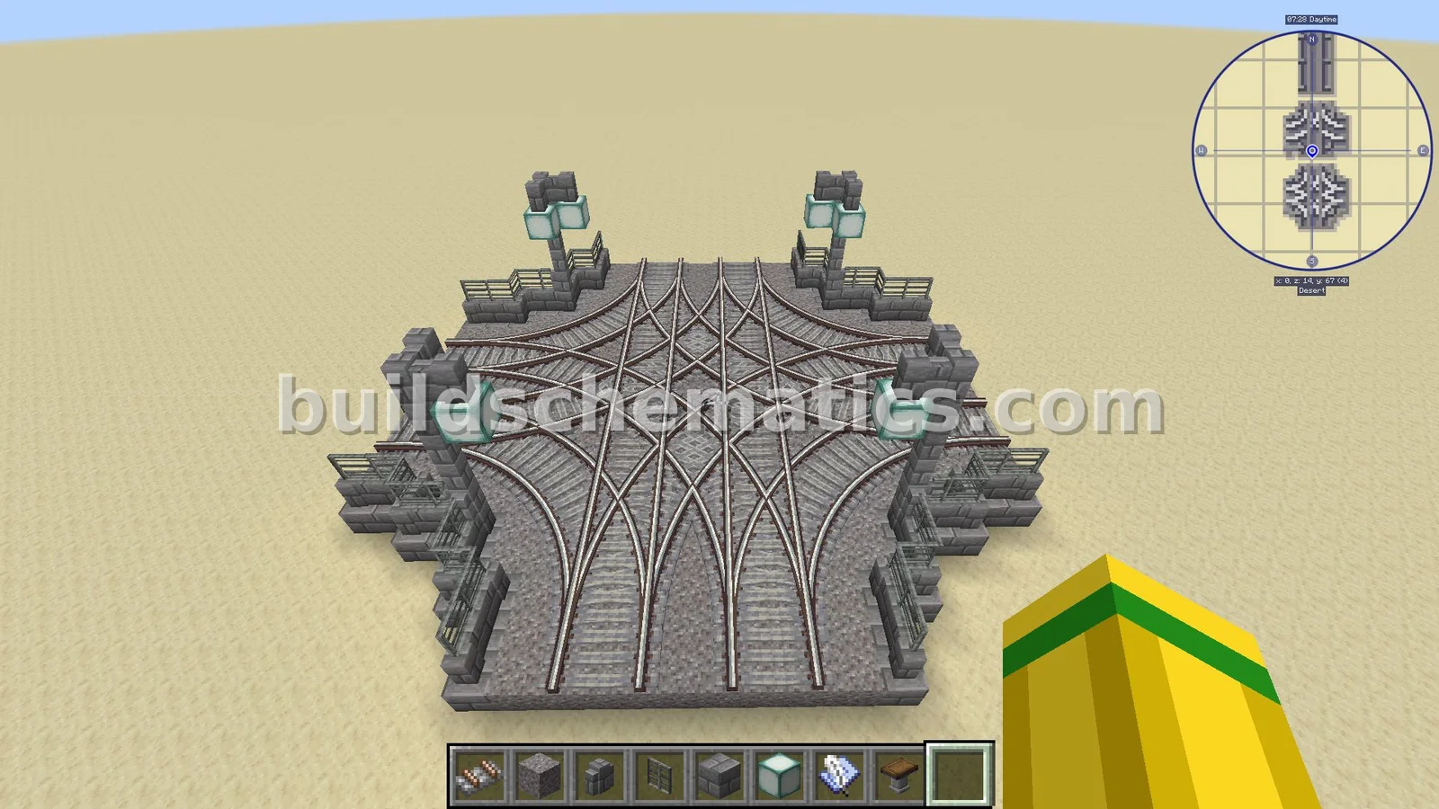 Gravel Crossroads with Lighting