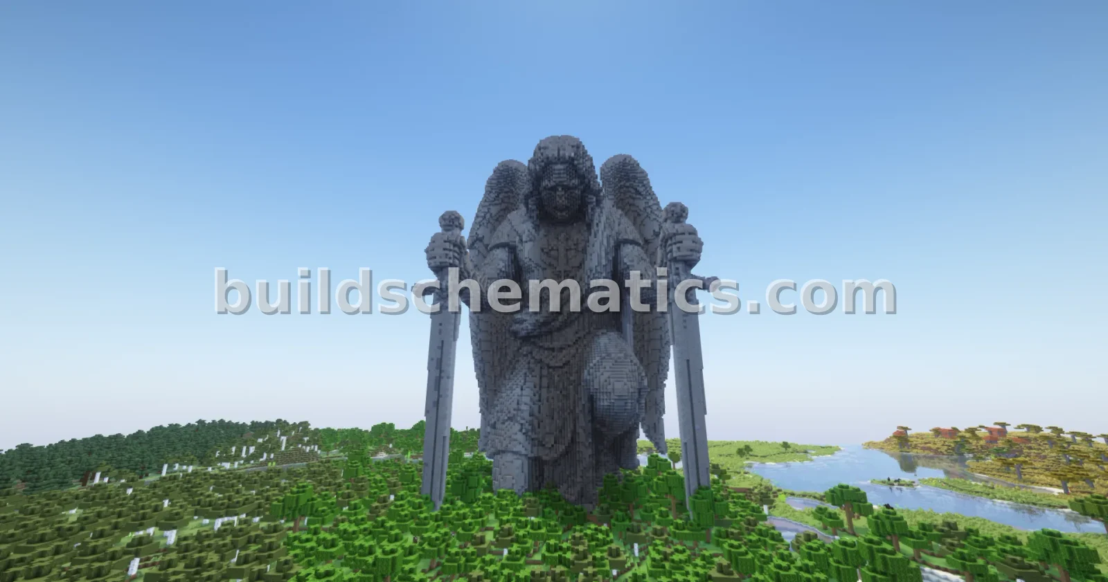 Friendly Angel Statue Minecraft Build