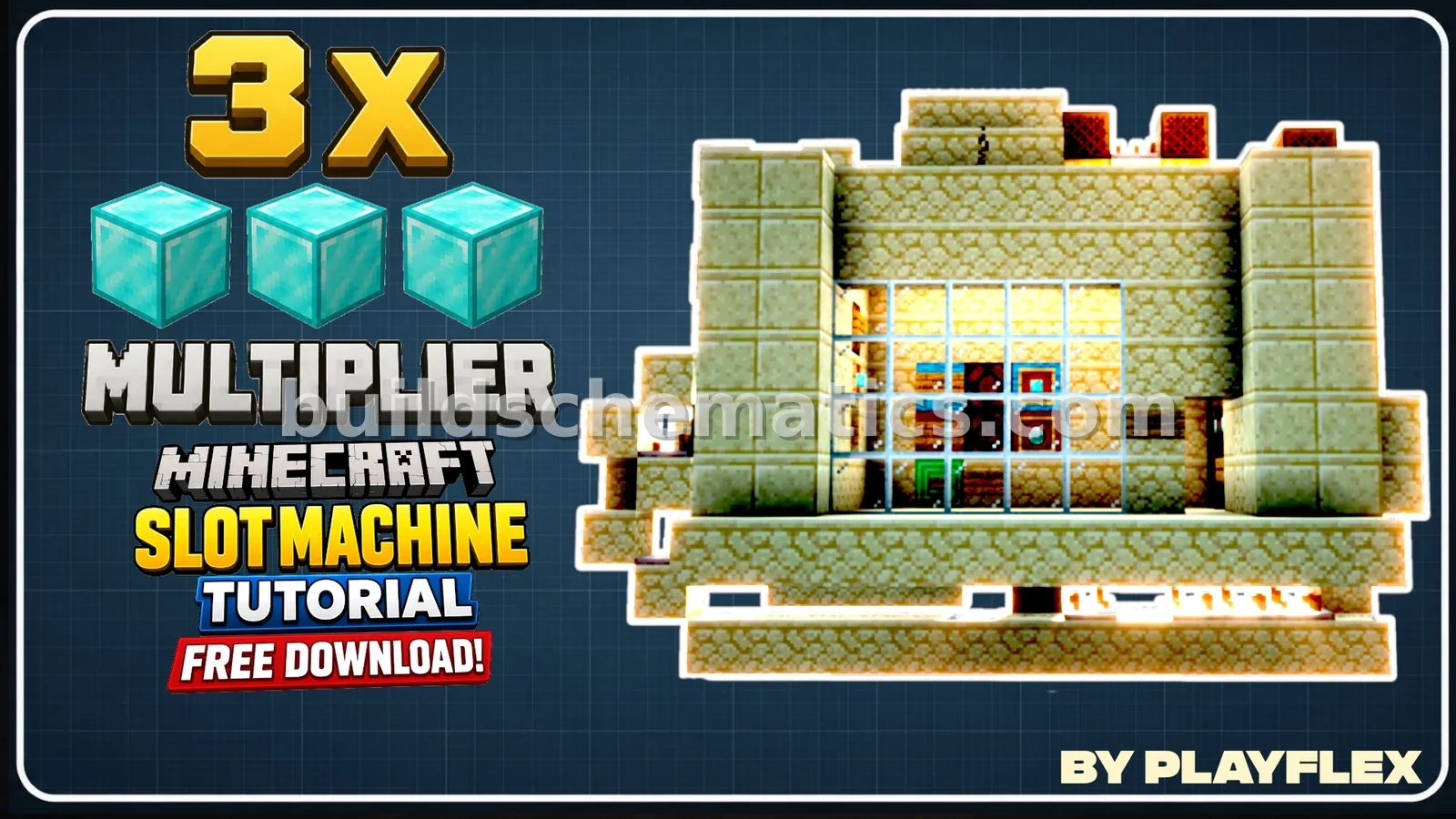 Redstone Slot Machine With 3X Multiplier