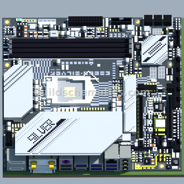 Biostar B560M-Silver Motherboard Recreation — view 3