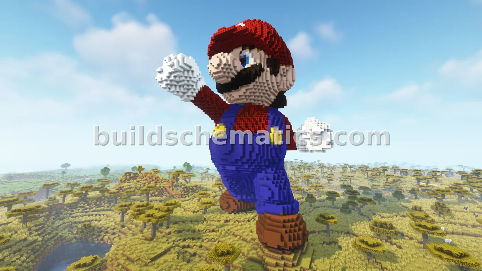 Mario Statue Minecraft Build — view 5