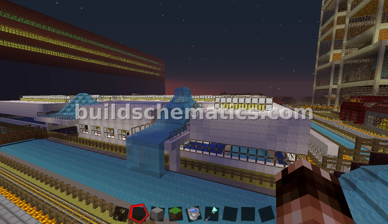 Server Swimming Pool with Diving Tower